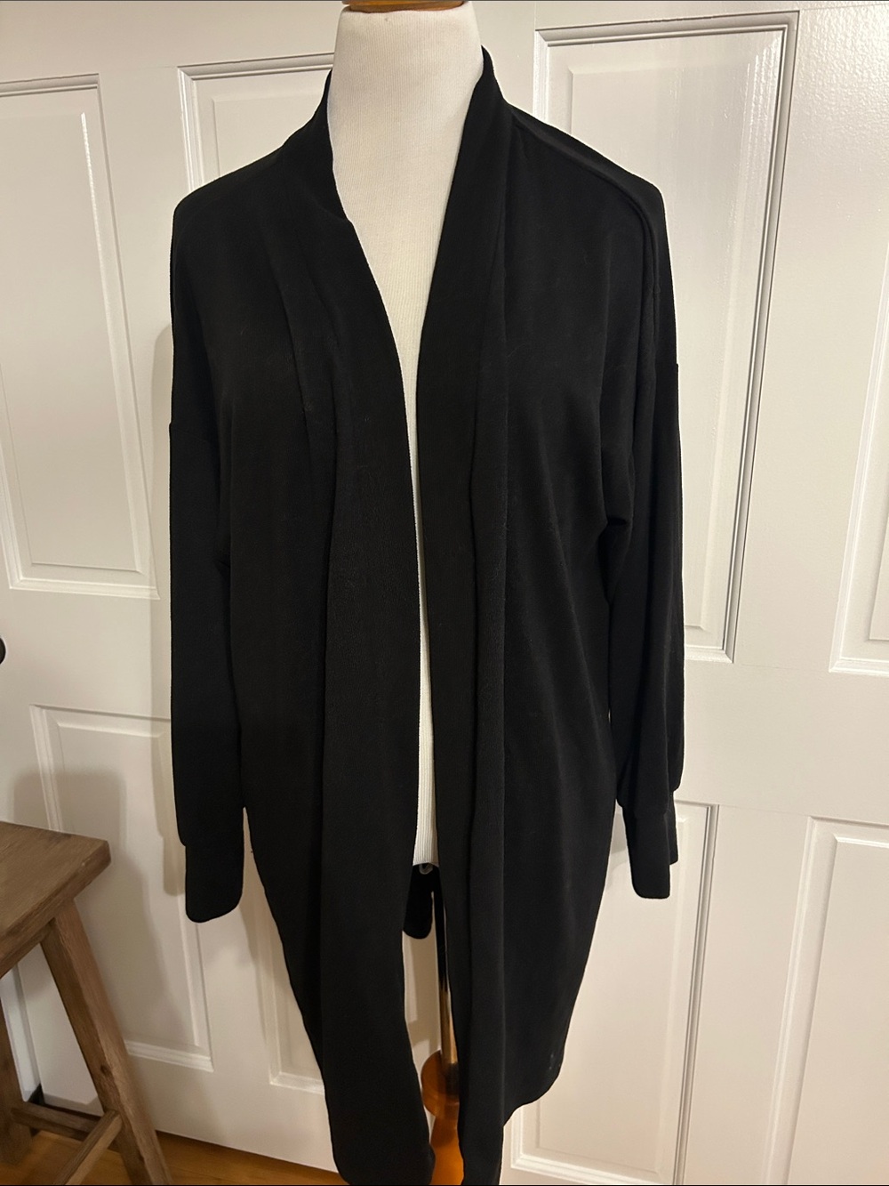Philosophy Open-Front Black Women's Cardigan size. 2X classic style